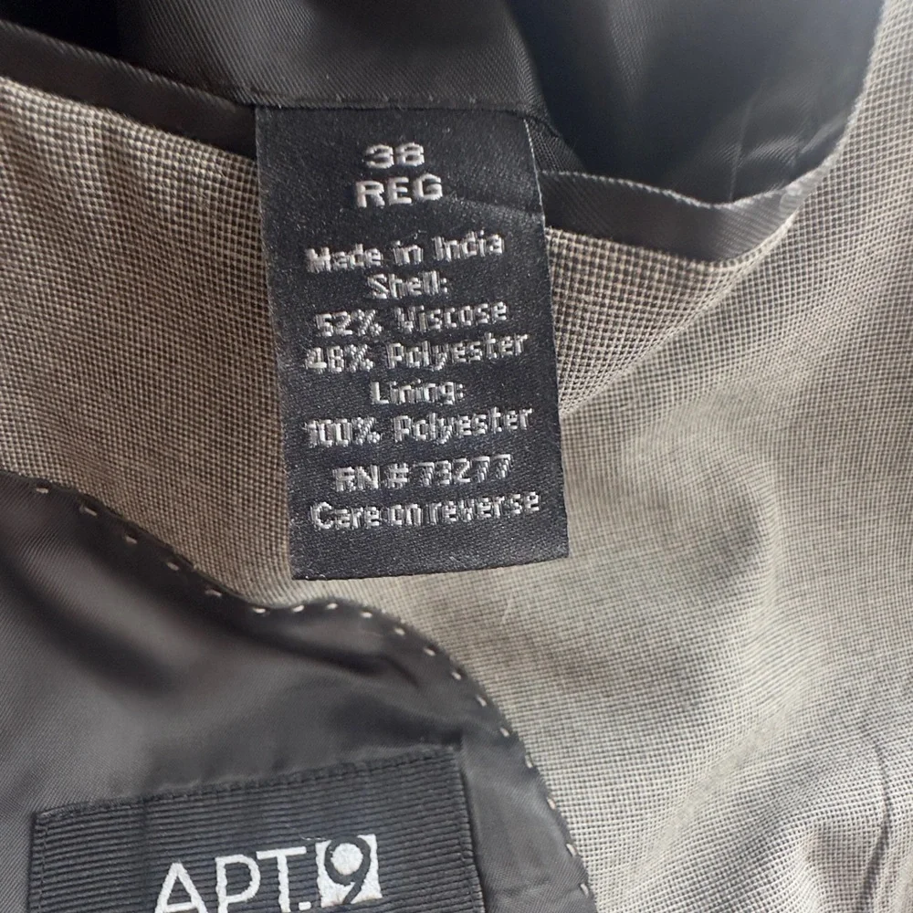Apt. 9 Charcoal Gray Men's Suit Blazer Size 38